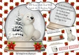 Cute polar bear in snow globe with tree 8x8 Mini Kit