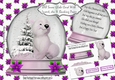 Cute polar bear in snow globe with tree (purple) 8x8 Mini Kit