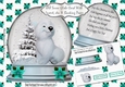 Cute polar bear in snow globe with tree (turq) 8x8 Mini Kit
