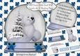 Cute polar bear in snow globe with tree (blue) 8x8 Mini Kit