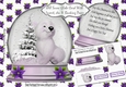 Cute polar bear in snow globe with tree (lilac) 8x8 Mini Kit