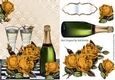 pretty gold roses with champagne A5