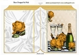 pretty gold roses with champagne A5 folded book