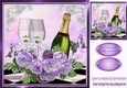 for a happy couple champagne & lilac roses 8x8