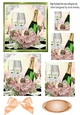 champagne & peach roses with bow pyramids