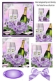 champagne & lilac roses with bow pyramids