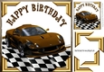Brown Sports Car with corners and check frame 8x8