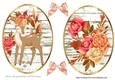 two lovely card front/toppers of reindeer and roses
