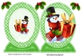 Lovely cut and fold of a snowman with presents