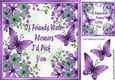 pretty purple flowers and purple butterflies, i would pick for a friend 8x8