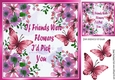 pretty pink flowers and pink butterflies, i would pick for a friend 8x8