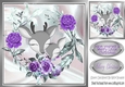 pretty deers with purple roses 8x8