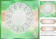Pretty rainbow forest green with oval lace and border card front