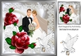 Pretty red/white roses for the bride and groom on there wedding 8x8