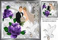 Pretty purple/white roses for the bride and groom on there wedding 8x8