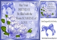 pretty corner blue roses with lace for that special someone 8x8