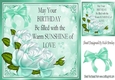 Pretty corner turq roses for you with bow 8x8