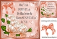 Pretty corner peach roses for you with bow 8x8