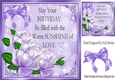 Pretty corner purple/lilac roses for you with bow 8x8