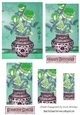 pretty chinese vase with flowers with pyramids (turq)