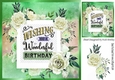 birthday wishes for you, adorned with cream roses 8x8