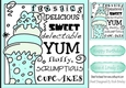 turq iced cupcake for your BIRTHDAY 8x8