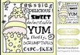 lemon iced cupcake for your BIRTHDAY 8x8