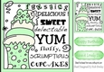 mint iced cupcake for your BIRTHDAY 8x8