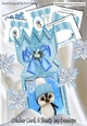 Cute little pengy in blue with bow cracker card mini kit