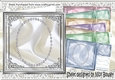 8 Lovely Coloured Ornate corners with oval diamond centres Card fronts with satin  8x8