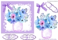 Get well! nice vase of painted flowers in lilac 5x5