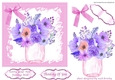 Get well! nice vase of painted flowers in pink 5x5