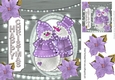 Lovely Illuminated snowmen with fairy lights (purple) 8x8