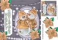 Lovely Illuminated snowmen with fairy lights (gold) 8x8