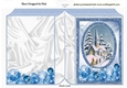 Going to the church on christmas in the snow folded book (blue)