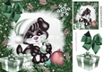 Cute puppy with presents and green bow 8x8