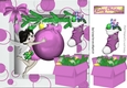 Fairie with pink bauble and box 8x8