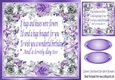 Pretty frame adorned with lilac and silver roses (BIRTHDAY) Card front 8x8