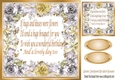 Pretty frame adorned with gold and silver roses (BIRTHDAY) Card front 8x8