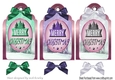 Lovely christmas tags with bows and sentiment (pink edge)