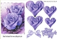 pretty lilac roses with heart pyramids