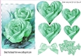 pretty turq roses with heart pyramids