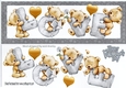Four lovely love bears silver DL
