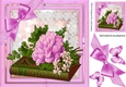 Pretty vintage lilac flowers on a book with lace 8x8