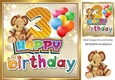 Lovely (3rd Birthday) with elephant and balloons 8x8