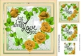 I will always love you with pretty gold rose heart with leaves 8x8