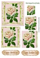 Pretty peach rose in ornate frame pyramids