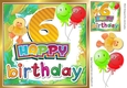 Lovely (6th Birthday) with duck and balloons 8x8