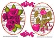 Two lovely romantic toppers/card fronts with pink roses