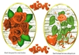 Two lovely romantic toppers/card fronts with peach roses